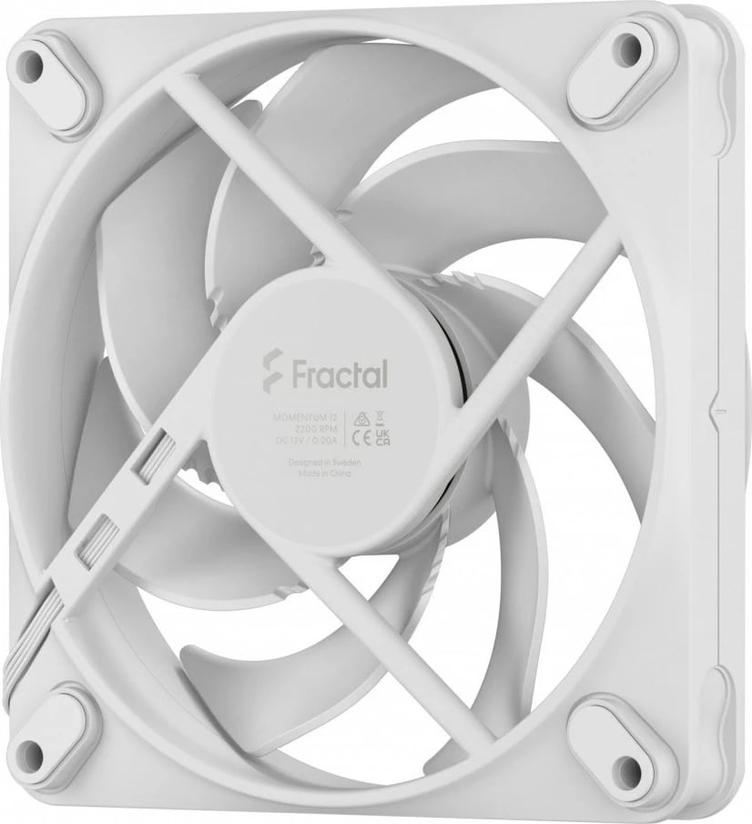 Ventilator kasë Fractal Design Momentum 12, 120mm, i bardhë
