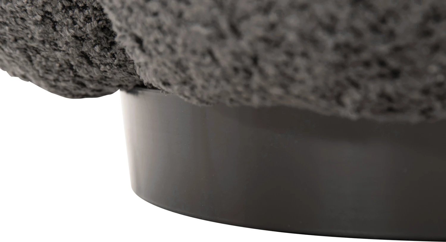 Karrige për bar KRIPP FH9602.01, gri boucle, bazë metalike e zezë, Φ60x31H cm