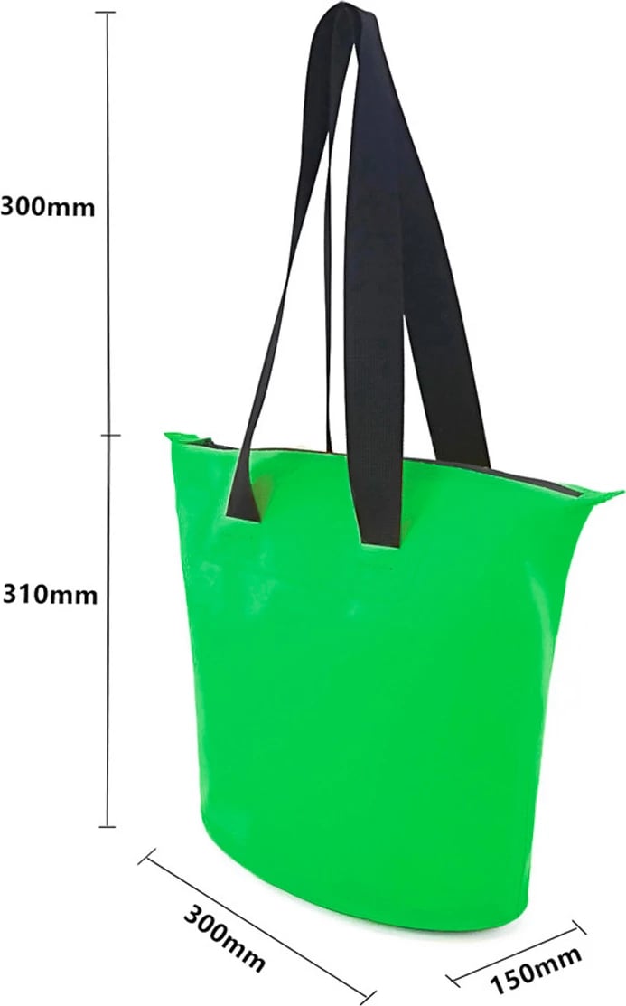 Çantë uji-rezistente Hurtel 11L, PVC, e gjelbër