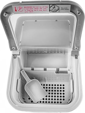 Aparat për kube akulli, Adler, CR 8073, 12kg/24h, depozitë uji 2.2L, kube të para në 10 min, i zi/argjendtë