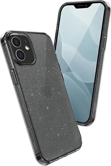 Mbështjellës UNIQ LifePro Tinsel për iPhone 12 mini, i zi me shkëlqim