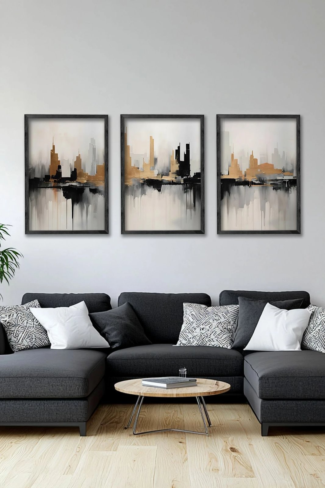 Pikturë dekorative me kornizë (3 copë), Wallity, Ersy3Syhcrv51