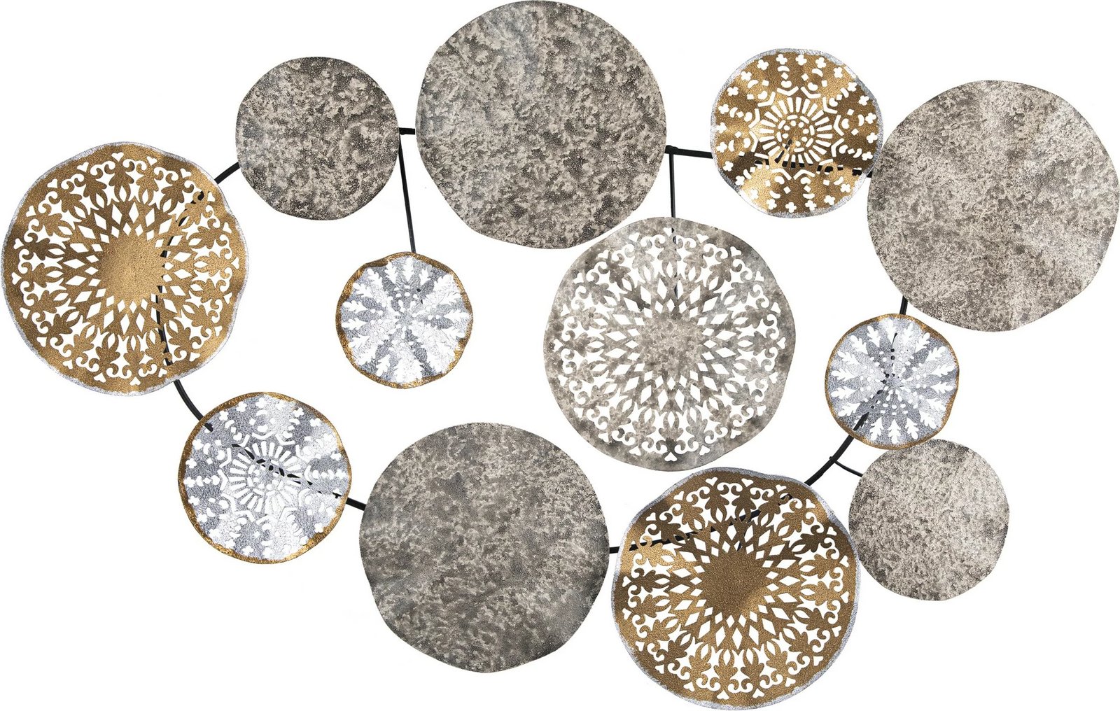 Aksesor dekorativ metalik për mur Wallity, Saye 5, shumëngjyrësh