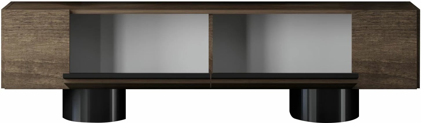 Komodë TV Skye Decor, bohem, ngjyrë arre dhe e zezë