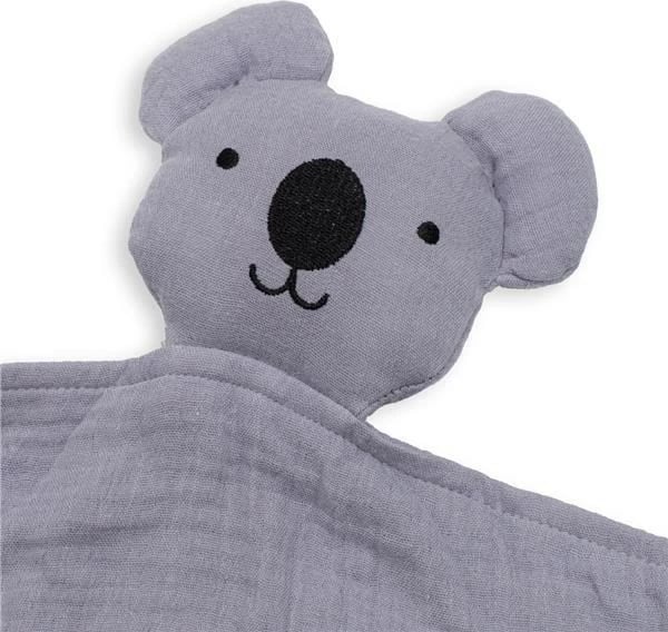 lodër përqafimi muslin, New Baby, Koala, 30x30 cm, 100% pambuk organik, gri