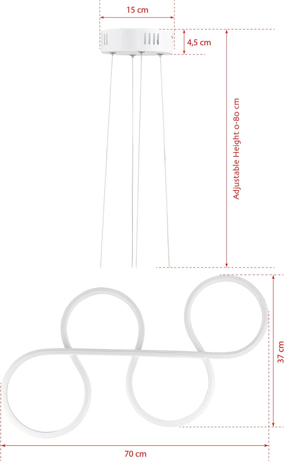 Llambë tavani Opviq, Swing, e bardhë, dritë e verdhë