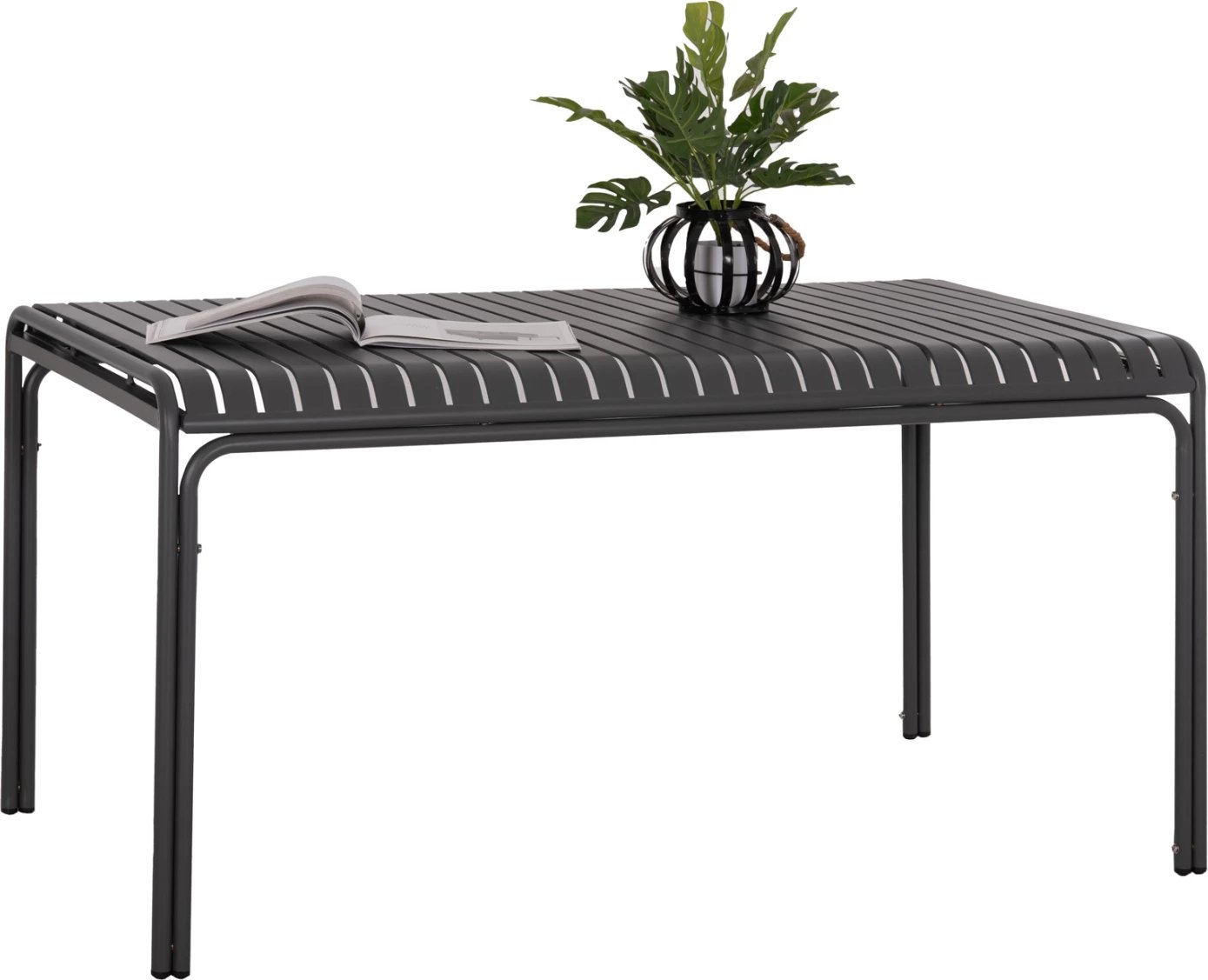 Tavolinë alumini për jashtë, ngjyrë gri, RACHEL FH6339.01, 150x80x75cm