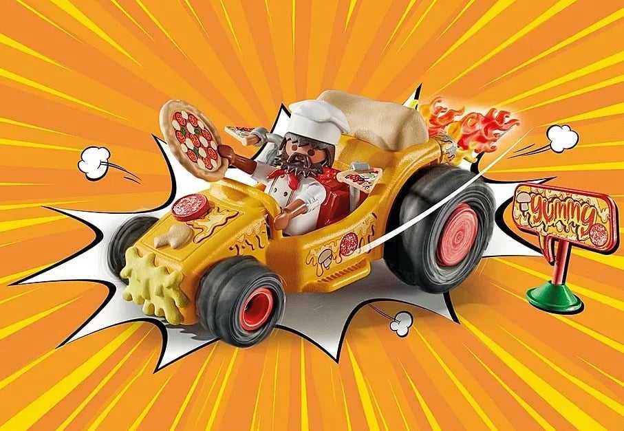 Set figurina Playmobil Funstars 71634 Racing: Pizza, 37 pjesë