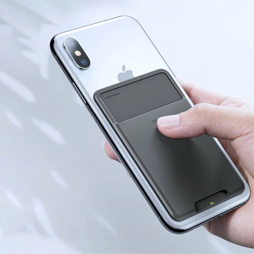 Mbështjellës për karta Baseus ACKD-B0G për celular, silikoni, Gri