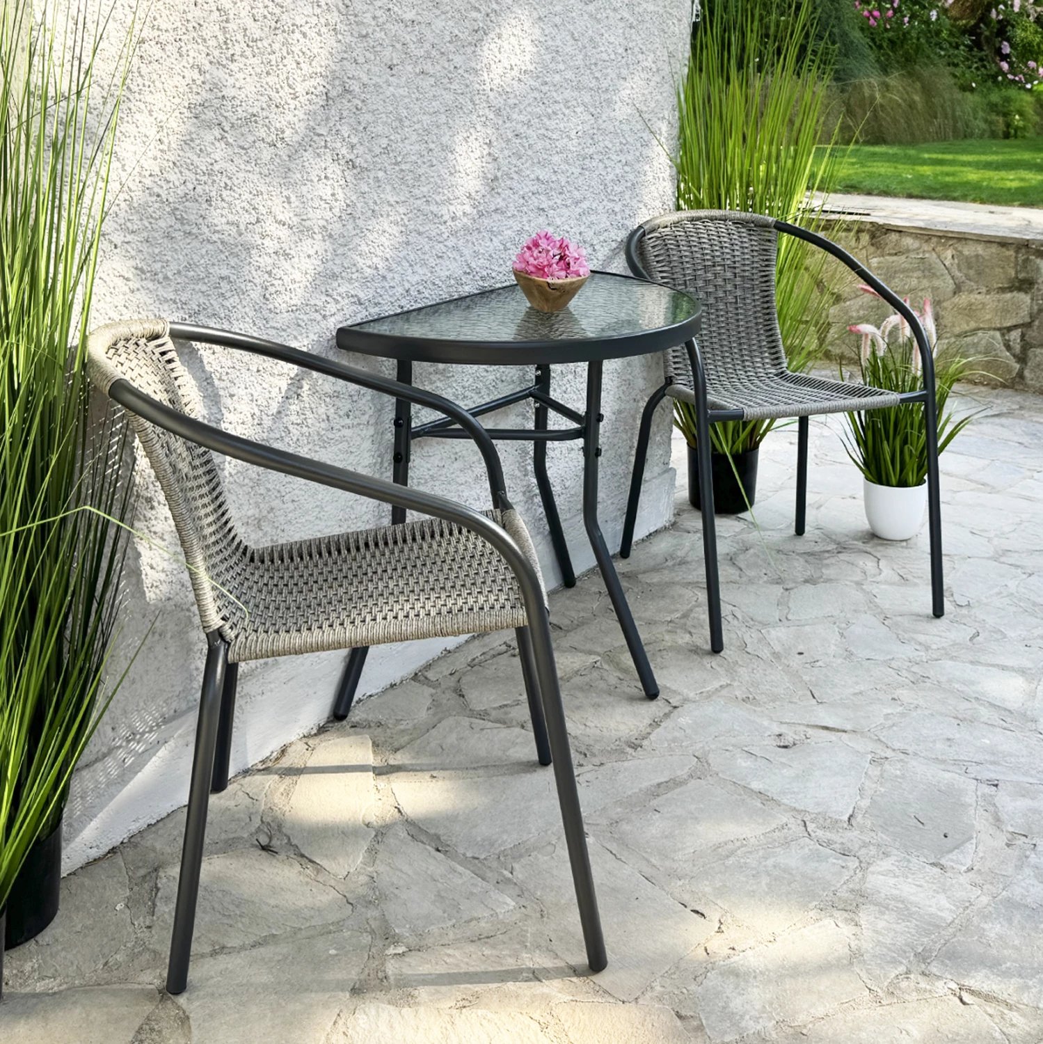 Tavolinë gjysmë rrethore LIMA FH5967.01, 70x40x64.5H cm