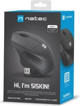 Mausi pa tela Natec Siskin 2, zi