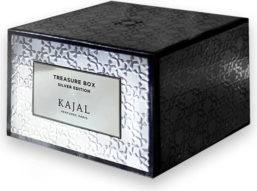 Set mostra Eau de Parfum unisex Kajal Treasure Box Silver Edition 8x3ml