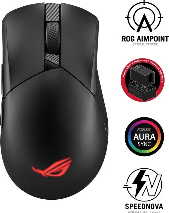 Maus ASUS ROG Gladius III Wireless AimPoint, i zi