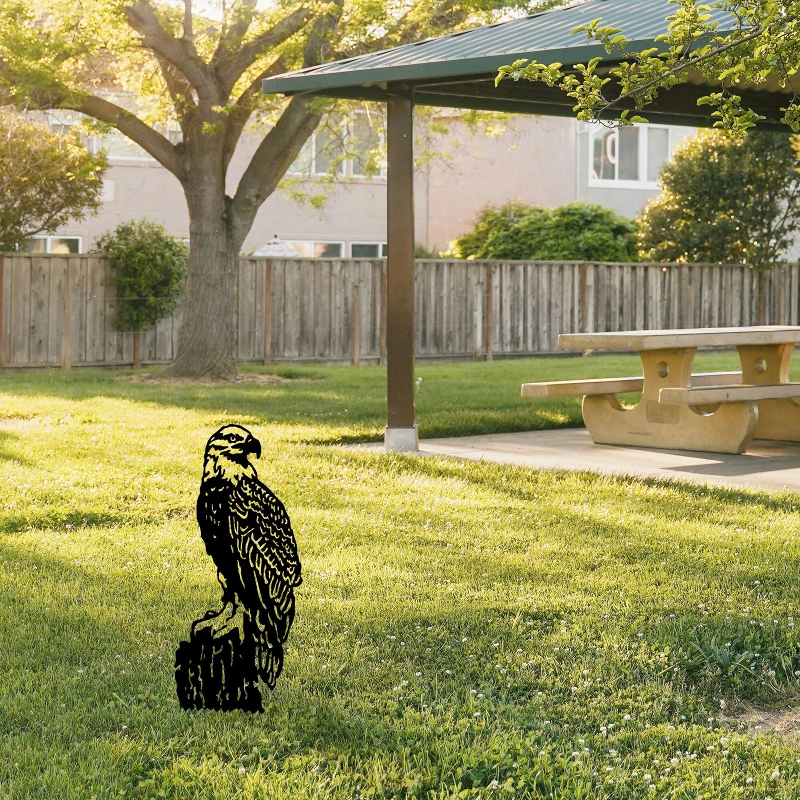 Objekt dekorativ për kopsht, dizajn Aberto, Spy 01, metal i zi, 40x36cm