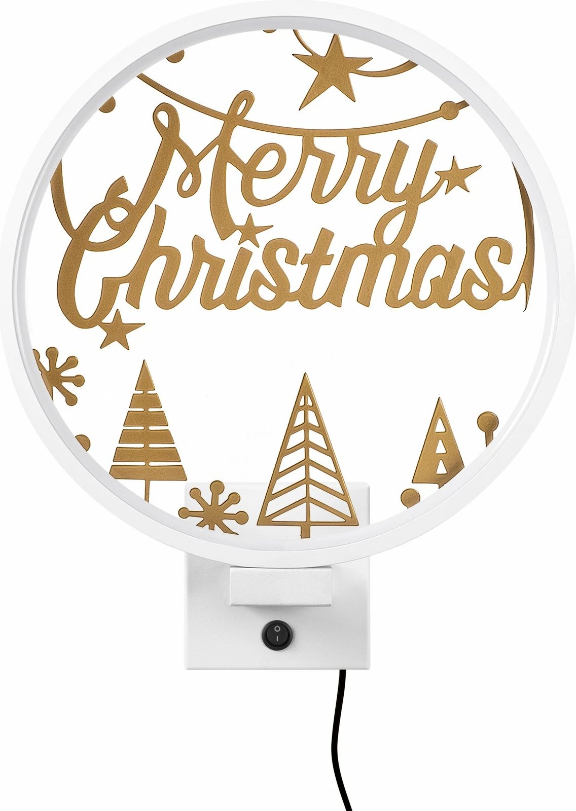 Llambë muri dekorative, ngjyrë e bardhë dhe ari, XMAS28