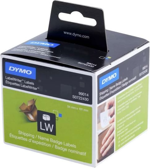 Etiketa ngjitëse, Dymo 99014 S0722430, 54 x 101 mm, për LabelWriter, të bardha