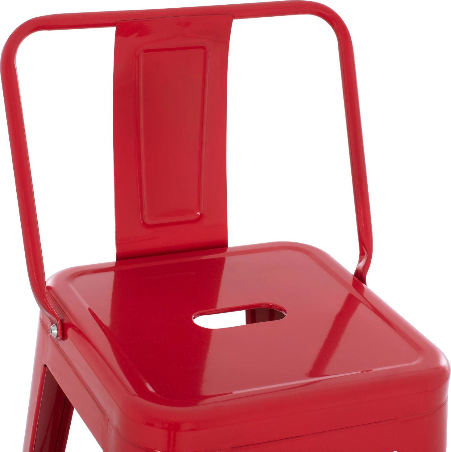 Karrige për bar me mbështetëse MELITA-PRO FH8643.44 metalike, ngjyrë e kuqe, 42x42x100H cm