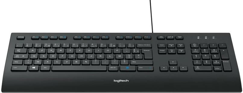 Tastierë Logitech K280e, full-size, me kabllo USB, AZERTY, e zezë