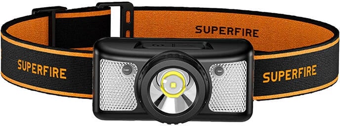 Dritë koke Superfire HL91-X, 200 lumen, USB-C, e zezë