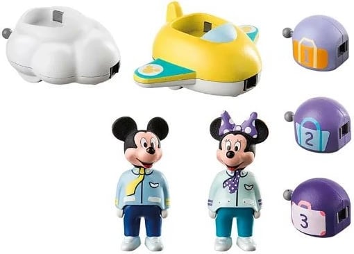 Set lodrash Playmobil 1-2-3 Disney 71320 Ride in the Clouds me Mickey dhe Minnie, 7 pjesë