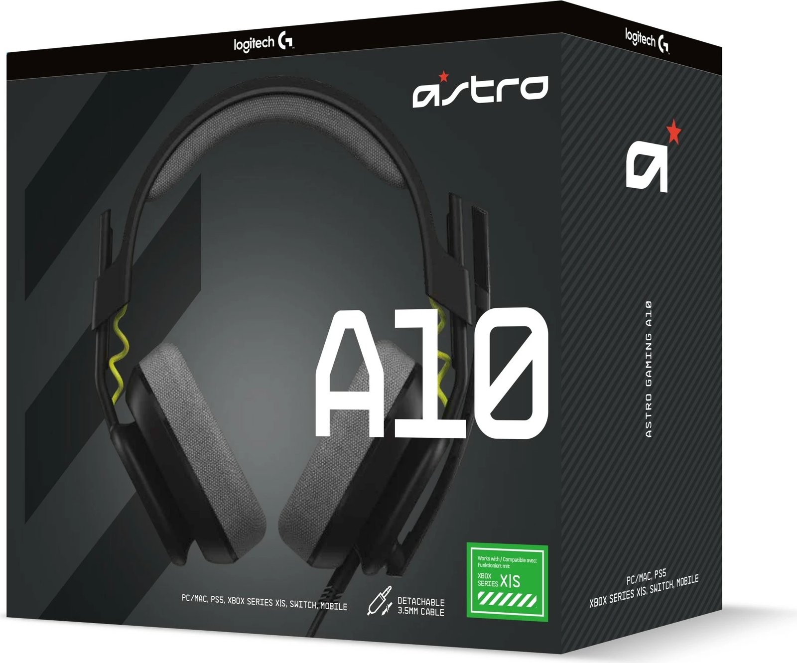 Kufje gaming Logitech Astro A10 Gen 2, me kabllo 3.5mm, e zezë