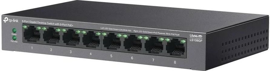 Switch TP-Link LS108GP, 8 porte, PoE