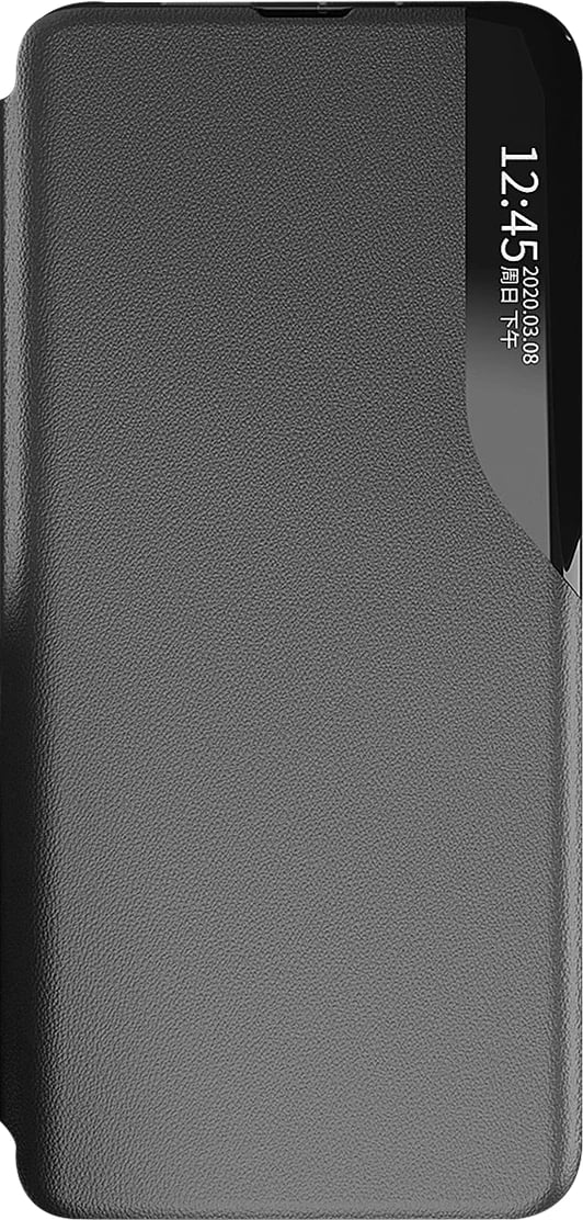 Mbështjellës Hurtel Eco Leather View Case për Samsung Galaxy S22+, me kapak dhe mbajtëse, Kuq