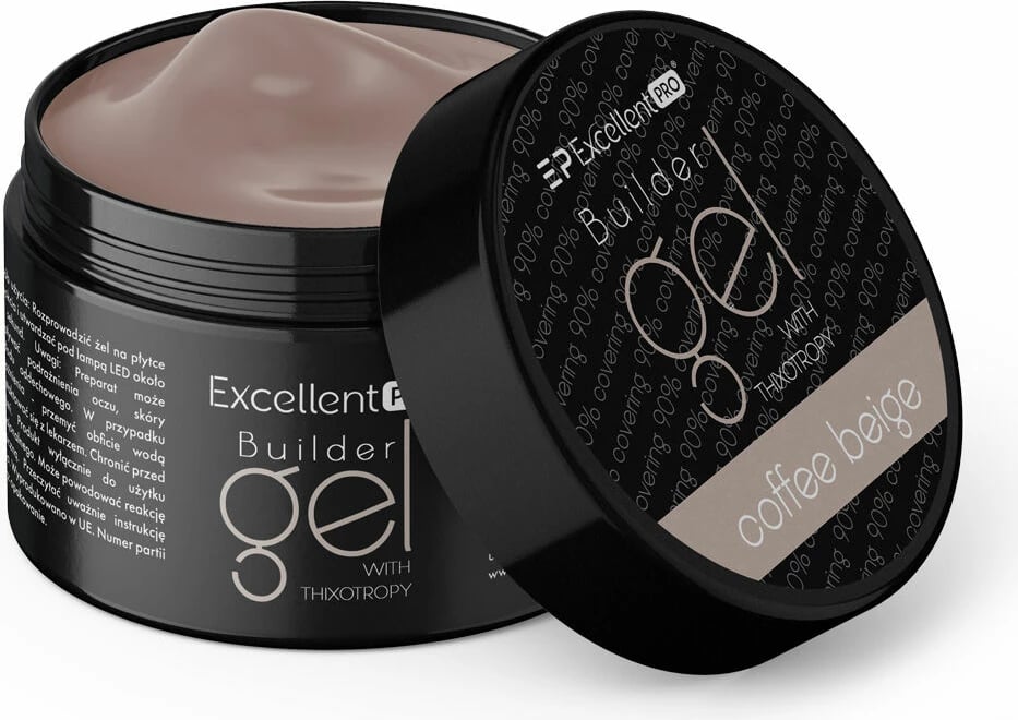 Xhel ndërtues për femra Excellent PRO With Thixotropy Coffee Beige, 15g