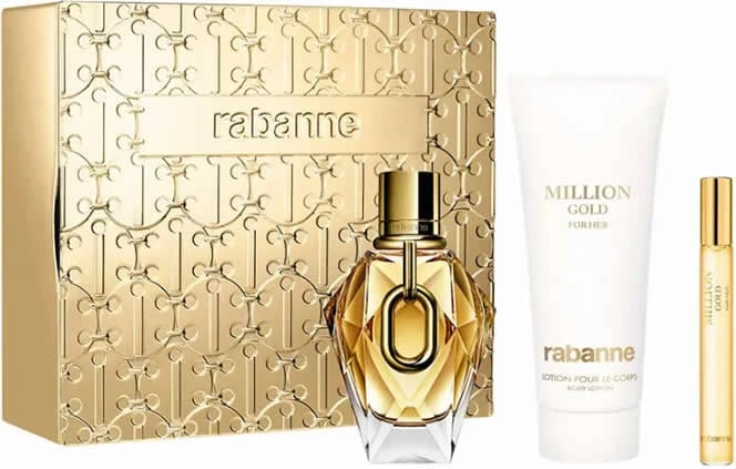Eau de Parfum për femra Paco Rabanne Million Gold Set 3 copë, 90ml