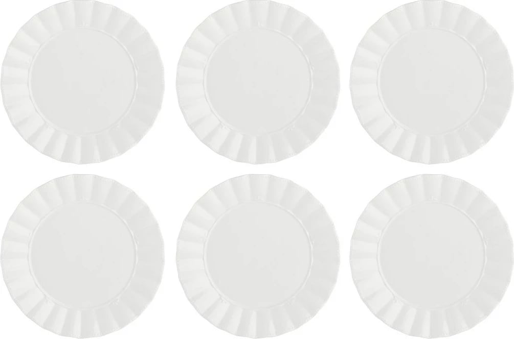 Set pjatash LA PORCELLANA BIANCA Ducale, 26.5 cm, të bardha, 6 copë