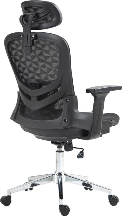 Karrige pune menaxheri Mergi, rrjetë e zezë, 62x63x120cm