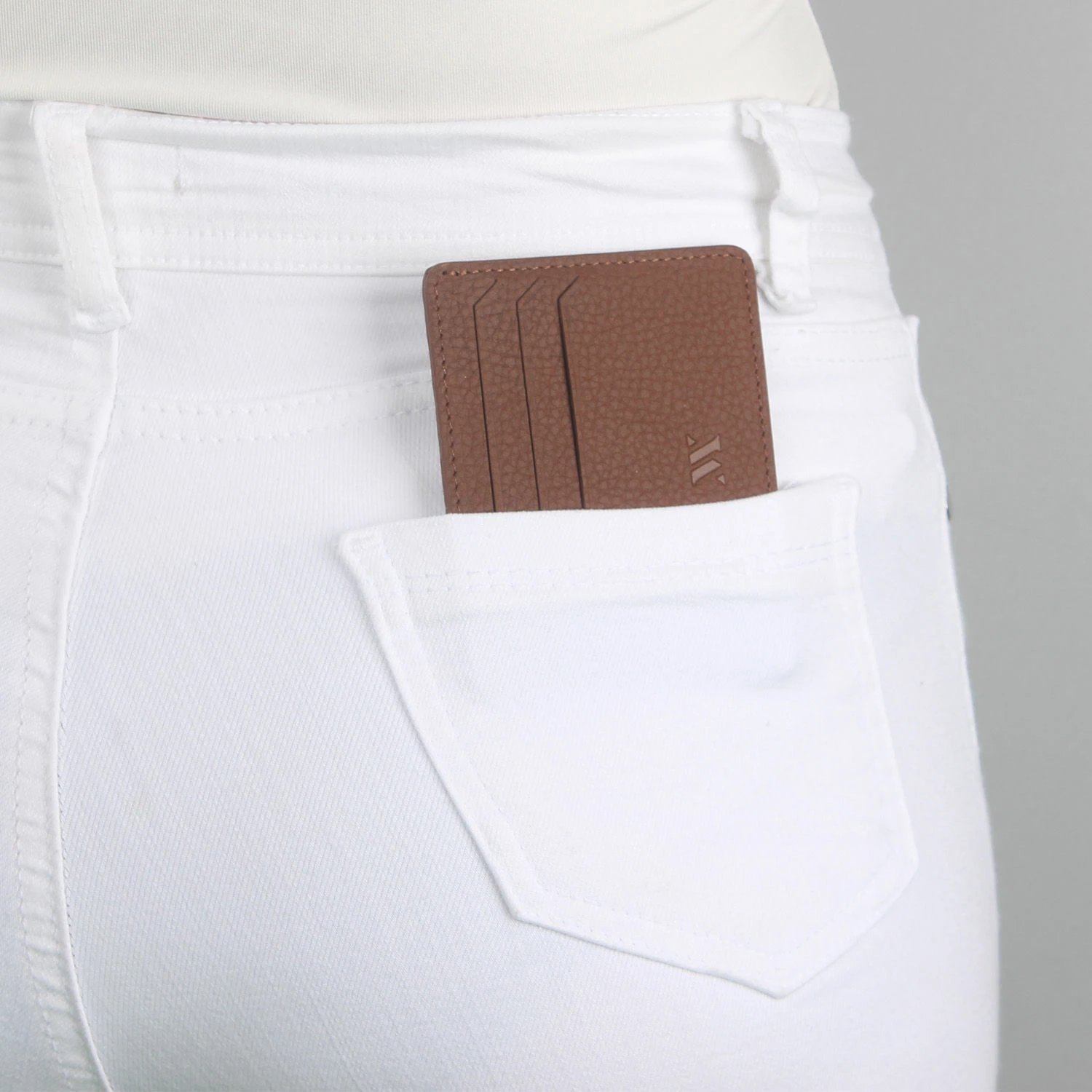 Portofol lëkure ngjyrë tan Zoozie Bags, 4328