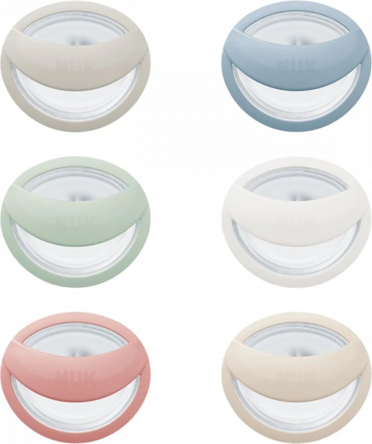 cicë qetësuese NUK MommyFeel 0-9 muaj silikon pa BPA, set 2 copë, blu/gri