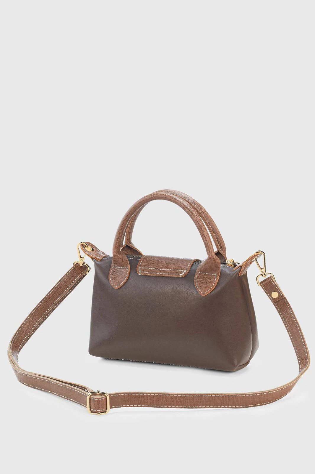 Çantë krahu Zoozie Bags, ngjyrë kafe e errët, 24x16cm