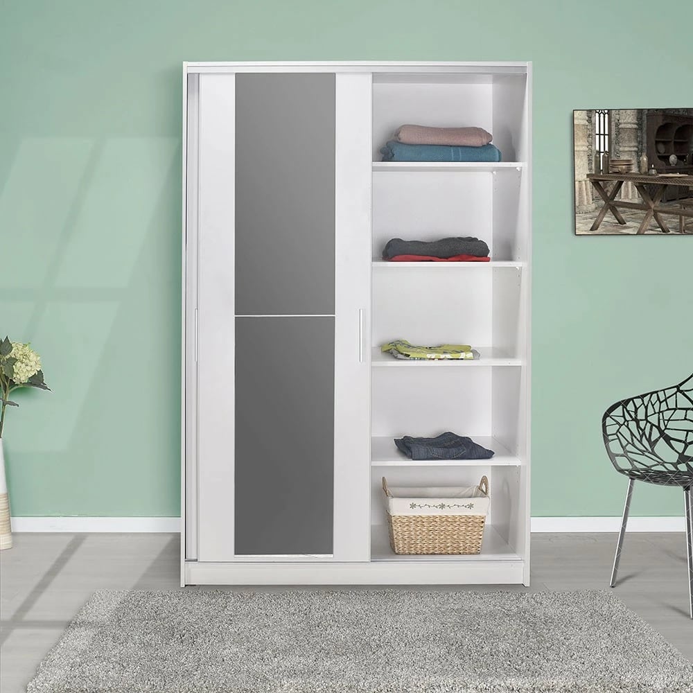 Dollap për rroba, ngjyrë e bardhë, Hanah Home, SWD-512-BB-2