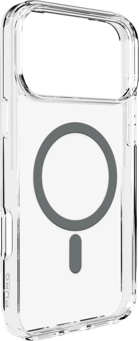 Mbështjellës Puro Lite Mag për iPhone 17 Pro, MagSafe, Transparent me unazë gri