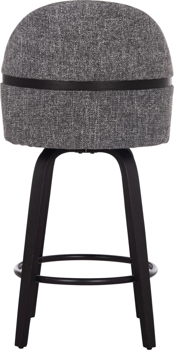 Karrige për bar rrotulluese DEKKER FH18250.03, dru i zi, material gri, 48x54x96cm, set prej 2 copë