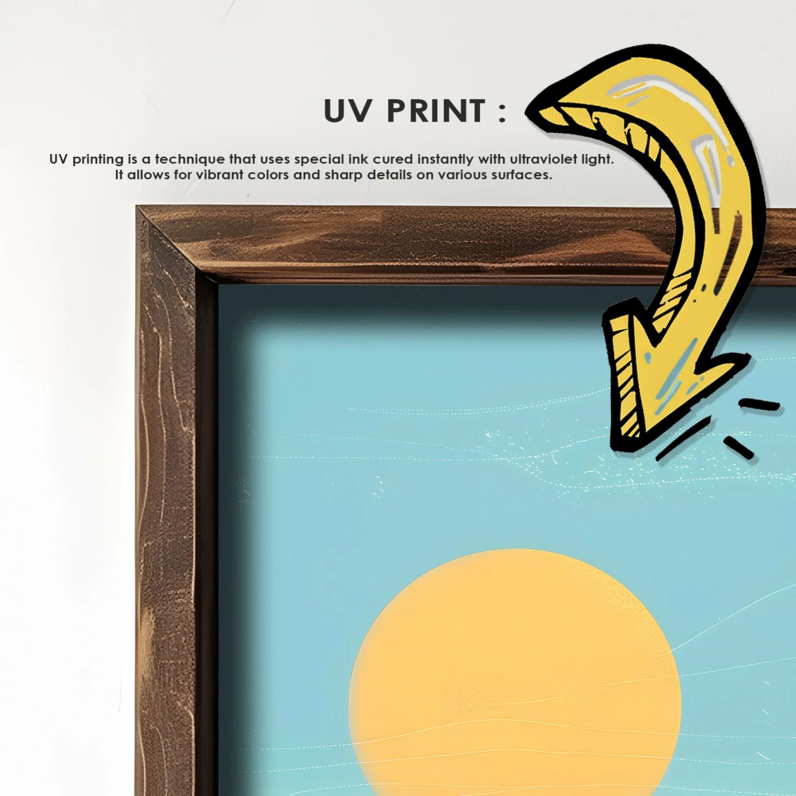 Pikturë dekorative me kornizë MDF, shumëngjyrëshe, Wallity, GE101-L, 35x47x3.5cm