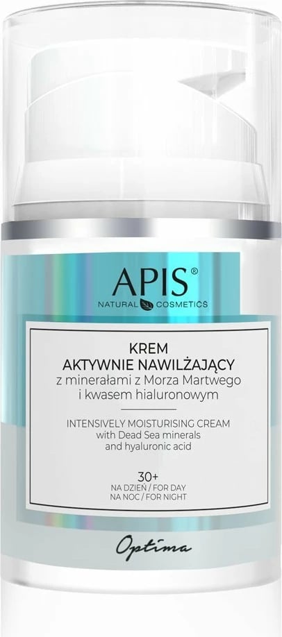 Krem hidratues për fytyrë për femra APIS Active Moisturizing me Minerale të Detit të Vdekur dhe Acid Hialuronik, 50ml
