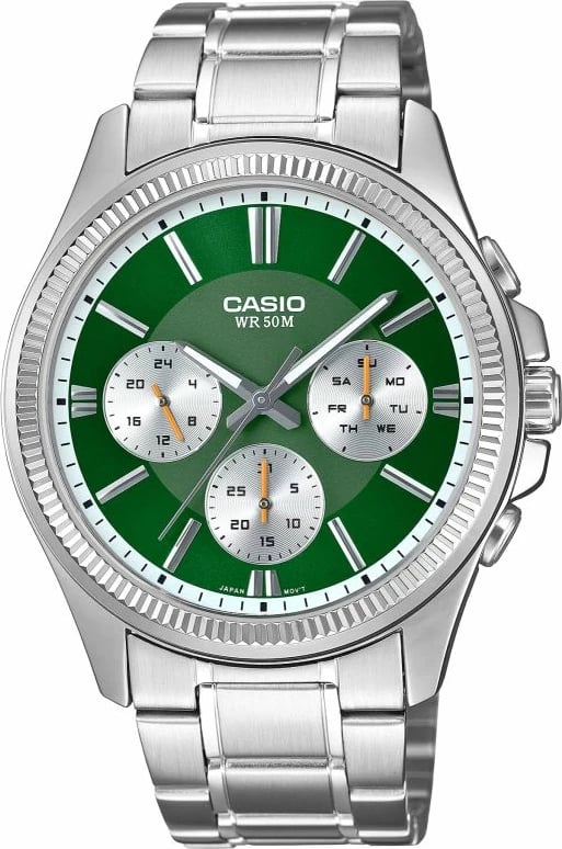 Orë dore për meshkuj CASIO, e gjelbër