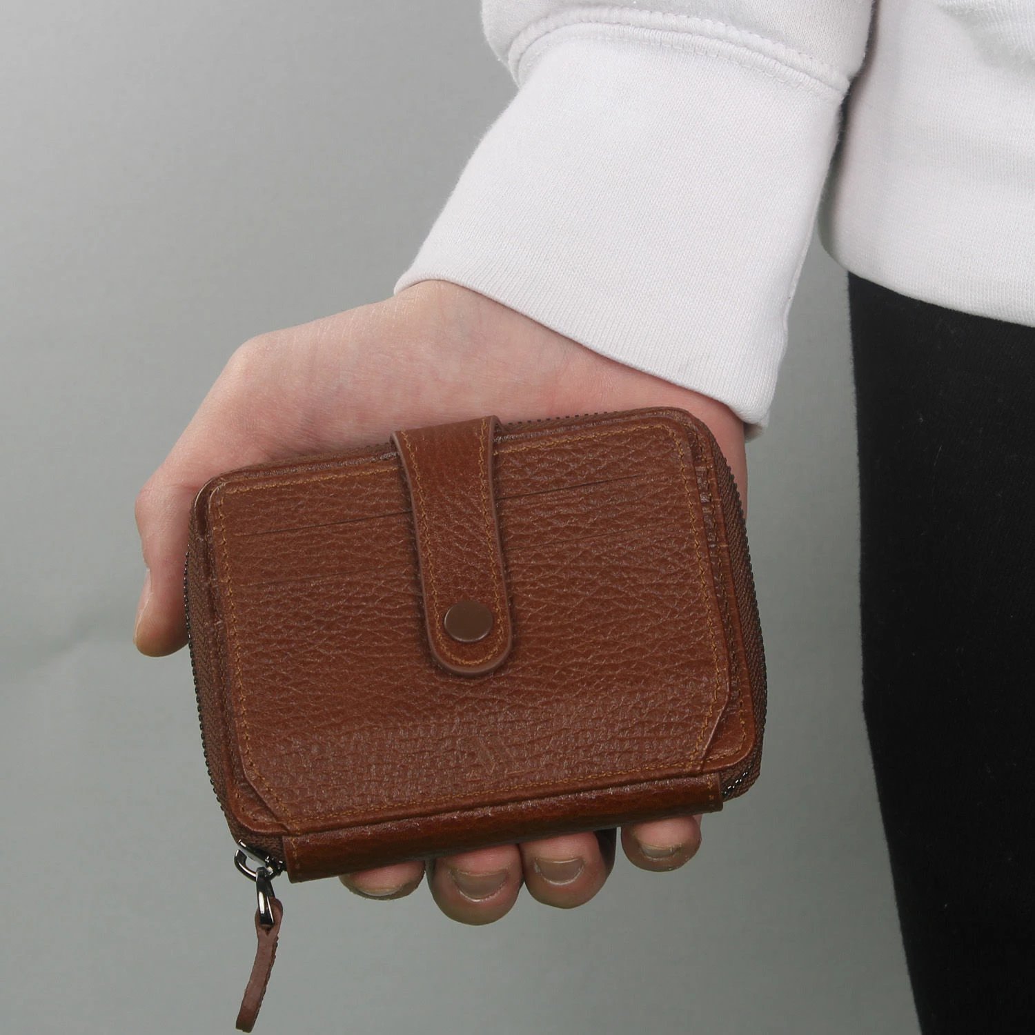 Portofol lëkure, ngjyrë kafe, Zoozie Bags, 4243