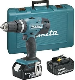 Makineri shpimi Makita DHP453RFE, 18V, 3Ah, me valixhe, jeshile