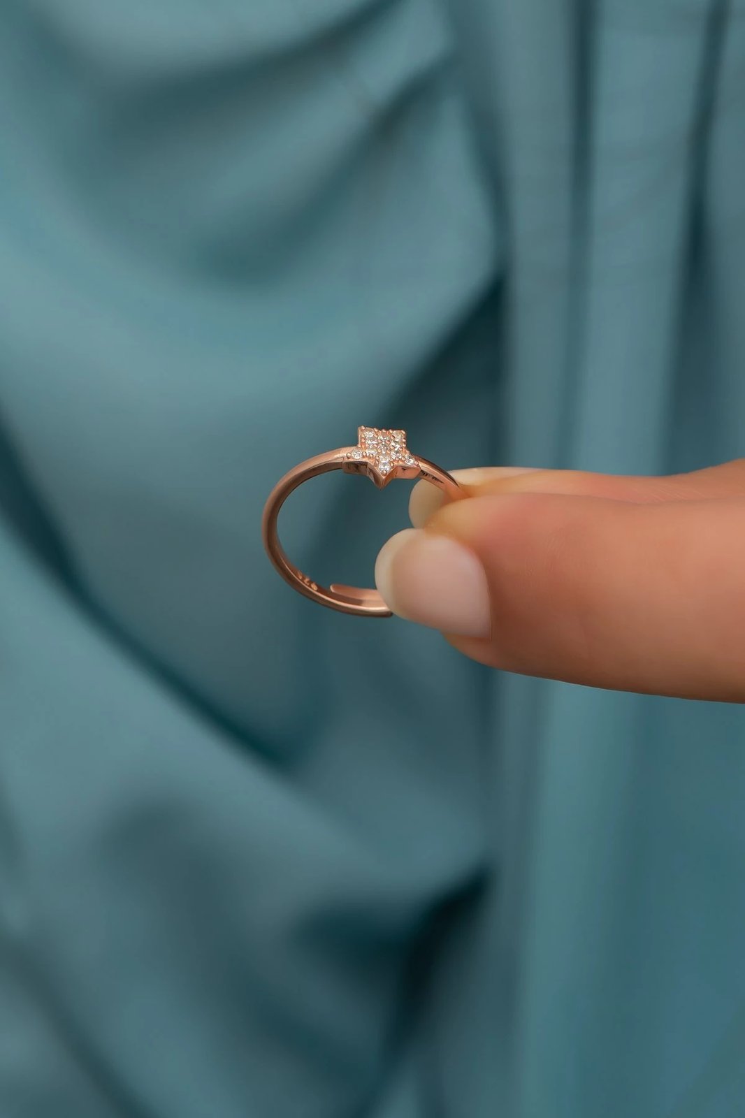 Unazë argjendi Jumeon, ngjyrë rozë ari, NRZ99706