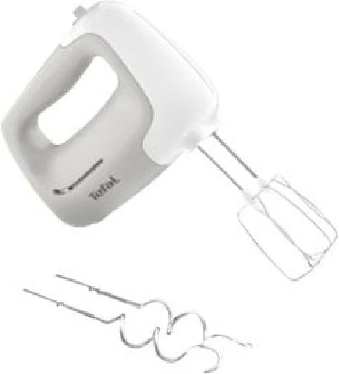 Mikser dorë, Tefal, Prep'Mix HT450B38, 450 W, 5 shpejtësi + turbo, e bardhë, set me rrahëse dhe grepë brumi