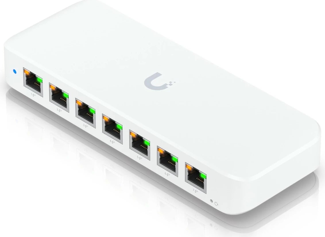 Switch Ubiquiti Ultra 60W, 8 porta, Gigabit, Managed, PoE, i bardhë