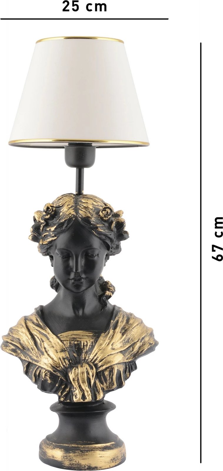 Llambë tavoline Opviq Opelya, e bardhë, e zezë, ari