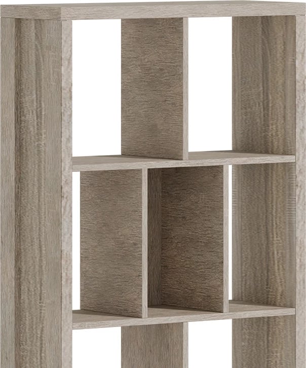 Raft librash Dividre, ngjyrë lisi sonoma, 80x30x181cm