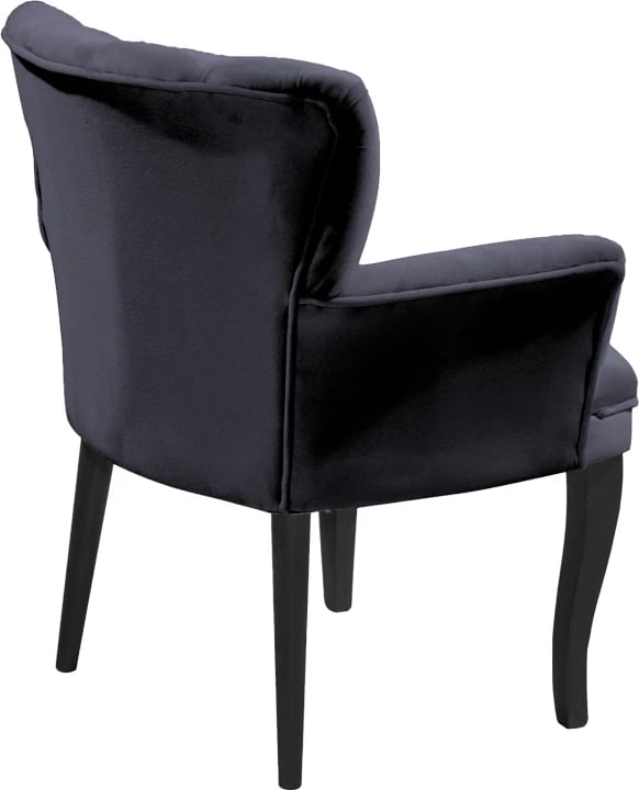 Karrige Samara kadife antracit-këmbë zeza 54x71x79cm