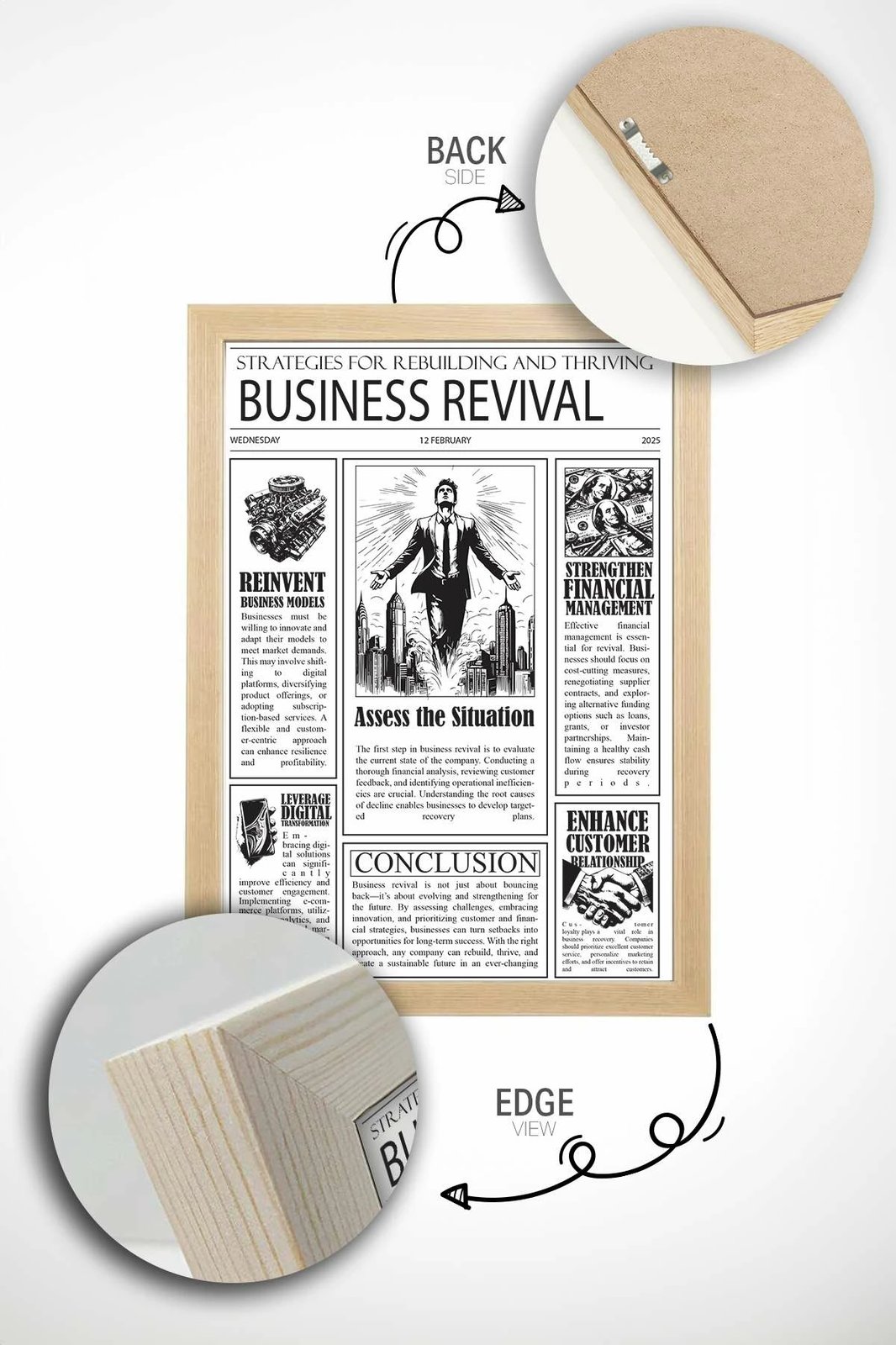 Pikturë dekorative me kornizë, Wallity, shumëngjyrëshe, NWSPPRMDL3