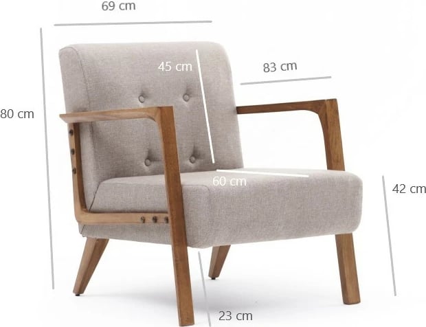 Karrige Wing Atelier del Sofa, Kemer, krem